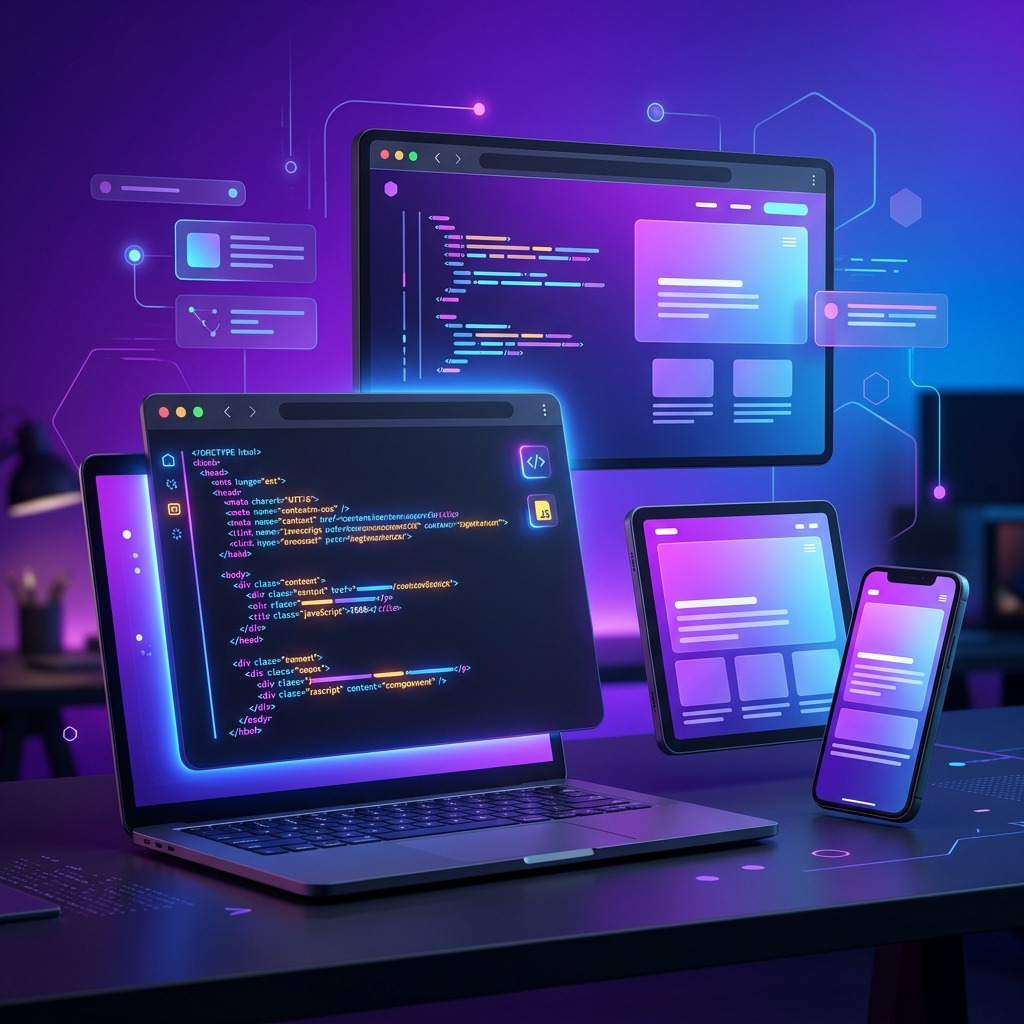 Omna Developers team working on web project